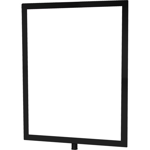 Porte-enseigne vertical robuste pour montant classique, Noir Equipex