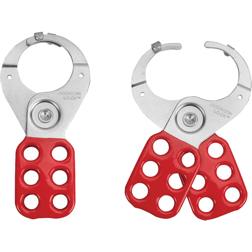 Tabbed Steel Lockout Hasp, Red Equipex