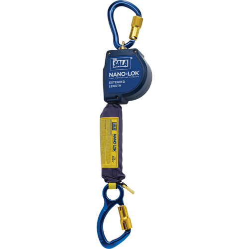 Nano-Lok Extended Length Self Retracting Lifeline, 10', Dyneema&reg;, Swivel Equipex