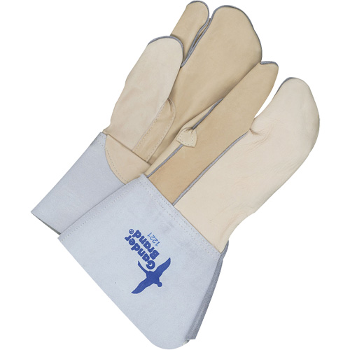 Gants &agrave; trois doigts en cuir, Cuir fleur de vache, Taille 9 Equipex