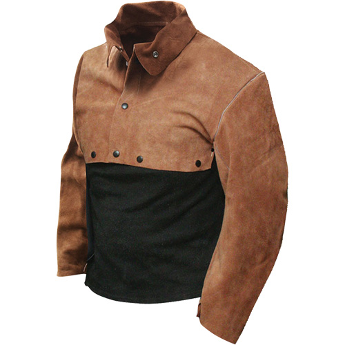 Plastron &agrave; manches en cuir de qualit&eacute; standard, 2T-Grand, Brun Equipex