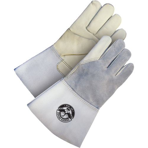 Gants de soudage en cuir fleur utilitaire Gander Brand, Cuir fleur de vache, Taille Moyen Equipex