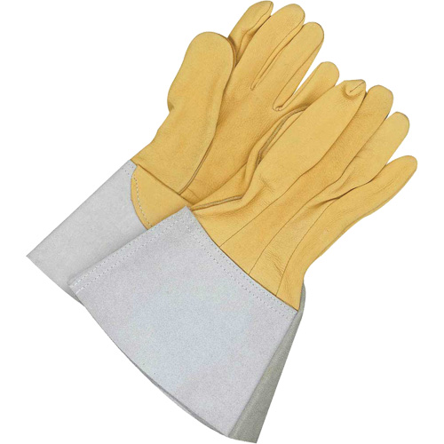 Gants de soudage &agrave; l'arc TIG en cuir de daim retourn&eacute; Gander Brand, Cuir fleur de daim, Taille 8 Equipex