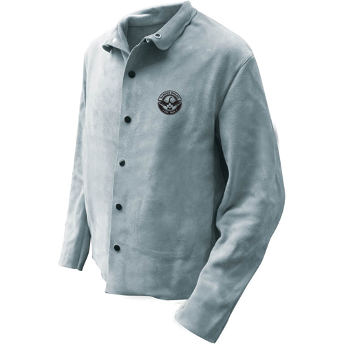 Veste de soudeur, Cuir, 5T-Grand, Gris Equipex