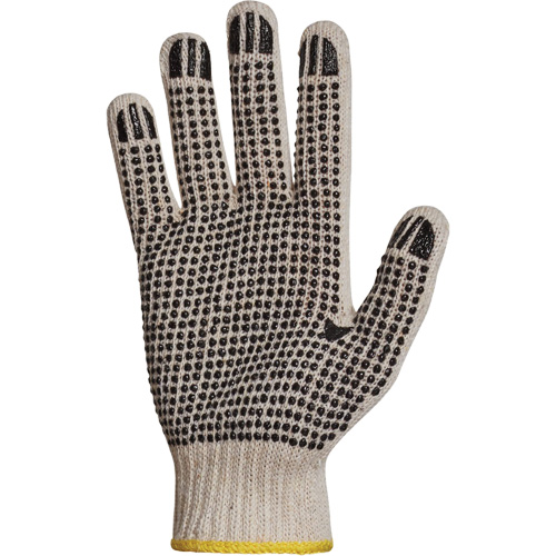 Sure Grip&reg; PVC Dotted String Knit Glove, Poly/Cotton, Single Sided, 7 Gauge, X-Small Equipex
