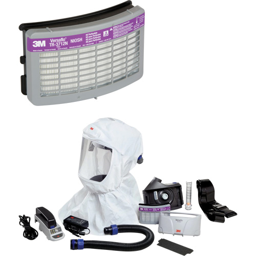 Versaflo Easy Clean PAPR Kit, Loose Fitting Hood & Faceshield, Lithium-Ion Battery Equipex