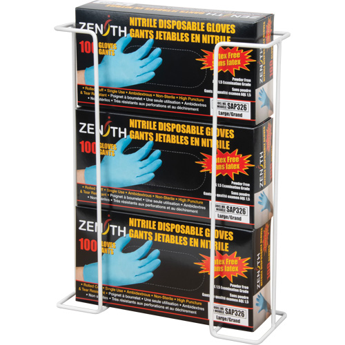 Distributeur de gants mural en fil m&eacute;tallique Equipex