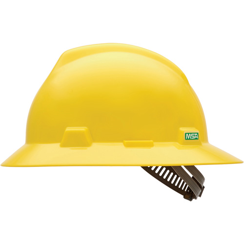 Casque de s&eacute;curit&eacute; &agrave; fente et bordure compl&egrave;te V-Gard, Suspension &agrave; douille, Non ventil&eacute; Equipex