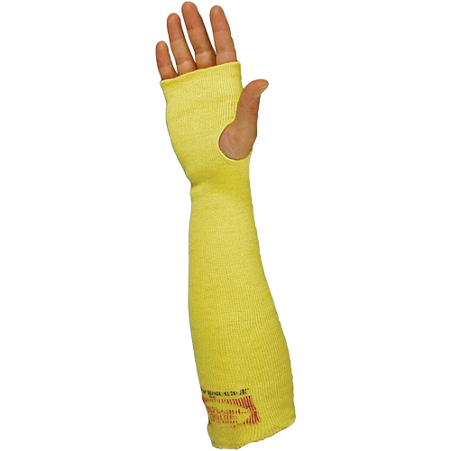Manchons avec trou pour pouce, Kevlar, 22", ANSI/ISEA 105 niveau 3/EN 388 niveau 3, Jaune Equipex