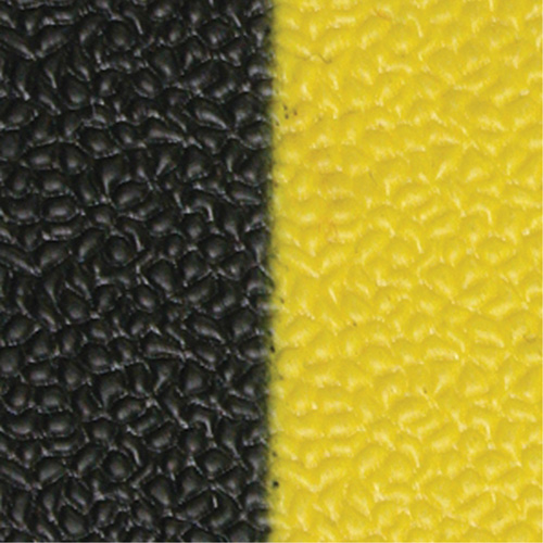 Tapis antifatigue Airsoft, Rugueux, 3' x 5' x 3/8", Noir/Jaune, &eacute;ponge en PVC Equipex