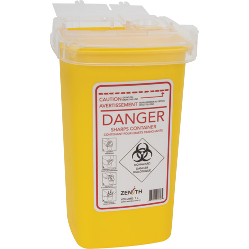 Contenant pour objets pointus et tranchants, Capacit&eacute; de 1 L Equipex