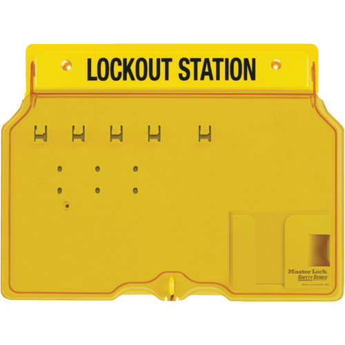 Trilingual Covered Lock Station, None Padlocks, 4 Padlock Capacity, Padlocks Not Included Equipex