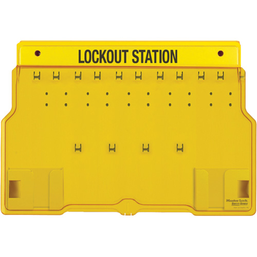 Trilingual Covered Lock Station, None Padlocks, 10 Padlock Capacity, Padlocks Not Included Equipex