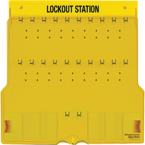 Trilingual Covered Lock Station, None Padlocks, 20 Padlock Capacity, Padlocks Not Included Equipex