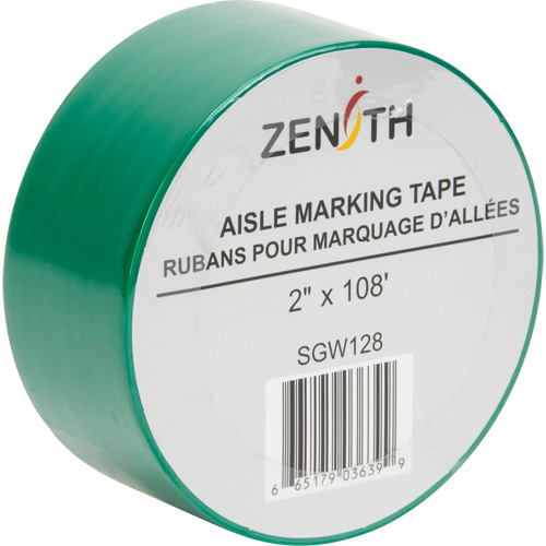 Ruban pour marquage d'all&eacute;es, 2" x 108', PVC, Vert Equipex