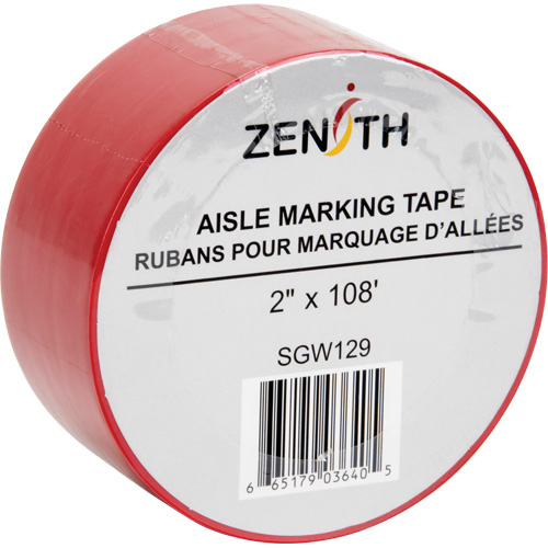 Ruban pour marquage d'all&eacute;es, 2" x 108', PVC, Rouge Equipex