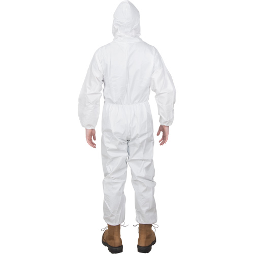 Premium Hooded Coveralls, Medium, White, Microporous Equipex