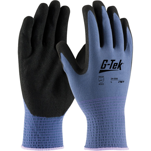 G-Tek&reg; GP Coated Gloves, Small, Nitrile Coating, 13 Gauge, Nylon Shell Equipex