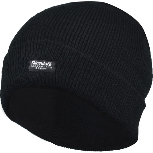 Tuque doubl&eacute;e &agrave; rebord, Doublure en Thinsulate, Taille unique, Noir Equipex