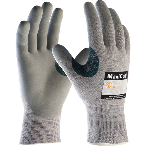 Gants r&eacute;sistants aux coupures en tricot sans coutures ATG MaxiCut 5, T-petit, Calibre 13, Rev&ecirc;tement Mousse de nitrile, ASTM ANSI niveau A4/EN 388 niveau 4/EN 388 niveau C Equipex
