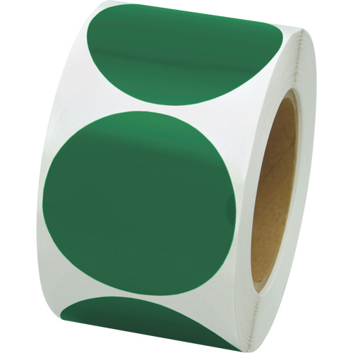 Coloured Marking Dots, Circle, 3" L x 3" W, Green, Vinyl Equipex