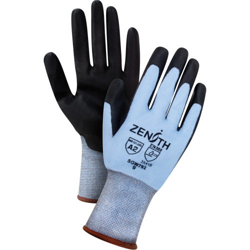 Gants r&eacute;sistants &agrave; la coupe &agrave; dext&eacute;rit&eacute; ultime, Taille Grand, Calibre 18, Rev&ecirc;tement Polyur&eacute;thane, Enveloppe en PEHP, ASTM ANSI niveau A2/EN 388 niveau B Equipex