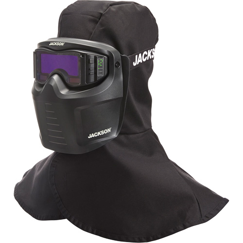 Rebel ADF Welding Mask, 3.5" L x 1.3" W View Area, 3/5-12 Shade Range, Black Equipex