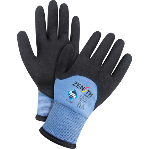 Gants enduits ZX-30° de premi&egrave;re qualit&eacute;, Moyen, R&ecirc;vetement Mousse de PVC, Calibre 15, Enveloppe en Nylon Equipex