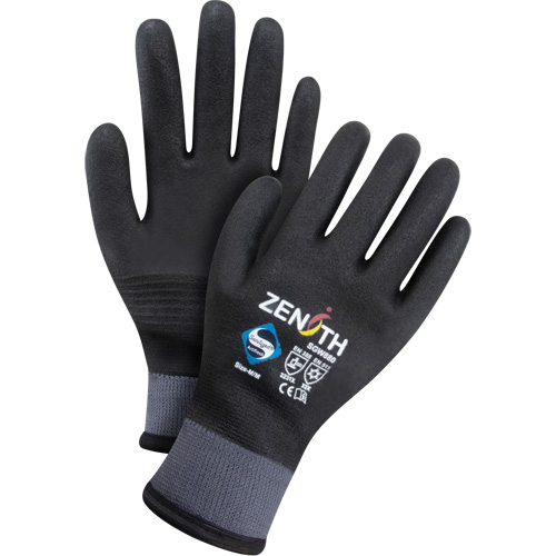 Gants enduits ZX-30° de premi&egrave;re qualit&eacute;, Grand, R&ecirc;vetement Mousse de PVC, Calibre 15, Enveloppe en Nylon Equipex