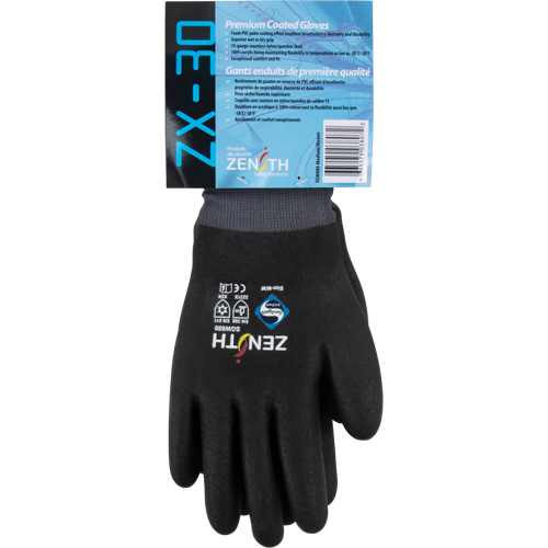 Gants enduits ZX-30° de premi&egrave;re qualit&eacute;, Grand, R&ecirc;vetement Mousse de PVC, Calibre 15, Enveloppe en Nylon Equipex