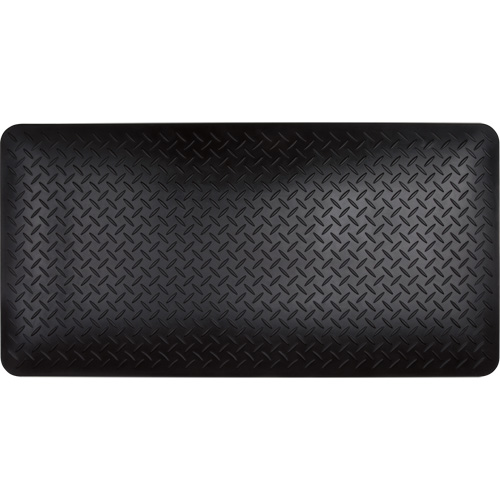 Anti-Fatigue Matting, Diamond, 1-2/3' x 3-1/4' x 3/4", Black, Polyurethane Equipex
