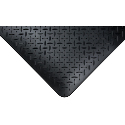 Anti-Fatigue Matting, Diamond, 1-2/3' x 3-1/4' x 3/4", Black, Polyurethane Equipex