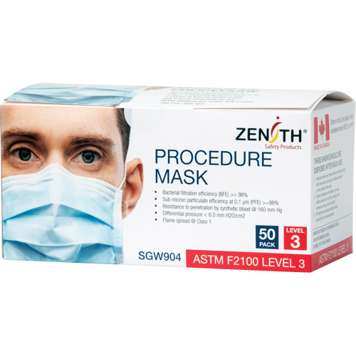 Disposable Procedure Face Masks, ASTM F2100 Level 3, Class 1 Equipex