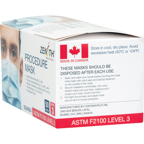 Disposable Procedure Face Masks, ASTM F2100 Level 3, Class 1 Equipex
