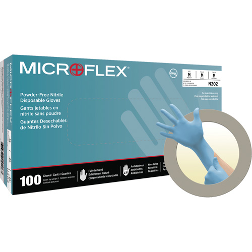 N20 Disposable Gloves, Small, Nitrile, 4.7-mil, Powder-Free, Blue Equipex
