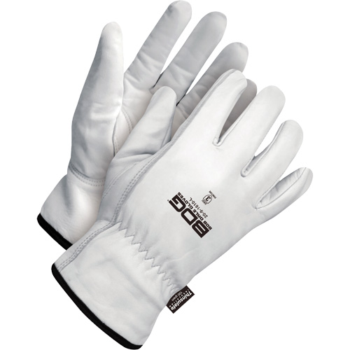 Classic Puncture Resistant Driver Gloves, Large, Grain Goatskin Palm, Thinsulate Inner Lining Equipex