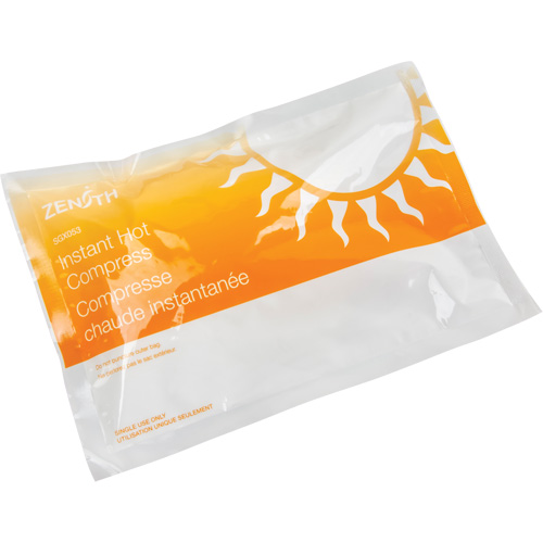 Instant Compress, Hot, Single Use, 6" x 9" Equipex