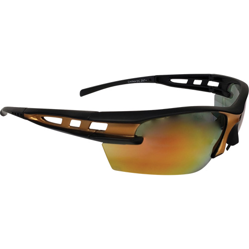 Mango Safety Glasses, Orange Mirror Lens, Meets/Exceeds CSA Z94.3 Equipex