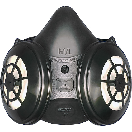 Ensemble de respirateur &agrave; demi-masque N95 Comfort-Air 400Nx noir sans soupape d'expiration, &eacute;lastom&egrave;re/Caoutchouc, Petit/Moyen Equipex