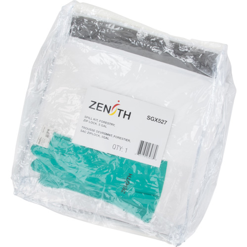 Trousse d'&eacute;quipement de lutte contre les d&eacute;versements, Huile seulement/Universel, Sac, Absorbance de 5 gal. US Equipex