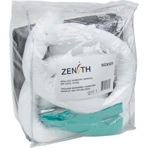 Spill Kit, Oil Only/Universal, Bag, 10 US gal. Absorbancy Equipex