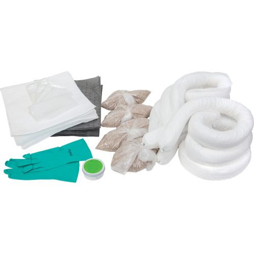 Trousse d'&eacute;quipement de lutte contre les d&eacute;versements, Huile seulement/Universel, Overpack, Absorbance de 20 gal. US Equipex