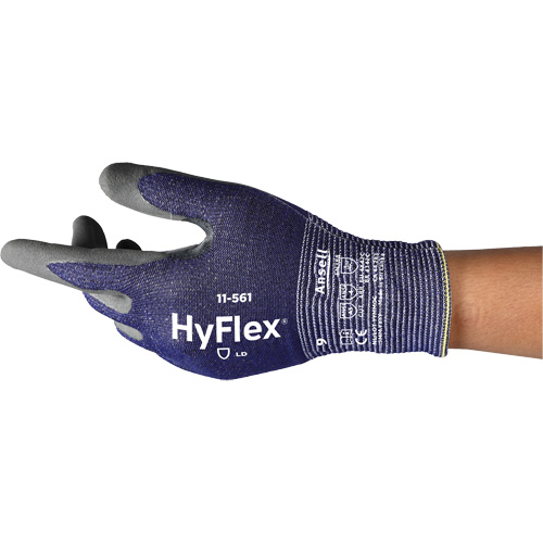 Gants r&eacute;sistants aux coupures HyFlex 11-561, Taille 5, Calibre 15, Rev&ecirc;tement Nitrile, Enveloppe en Intercept, EN 388 niveau C Equipex