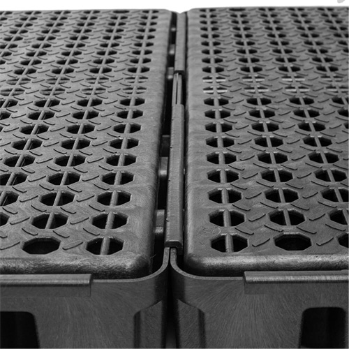 Black Diamond Low Profile Spill Pallet, 51 US gal. Spill Capacity, 49" x 48" x 6.5" Equipex