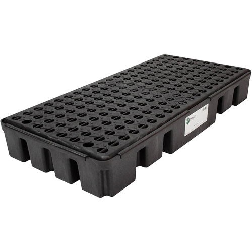 Black Diamond Low Profile Spill Pallet, 25.5 US gal. Spill Capacity, 49" x 24" x 6.5" Equipex