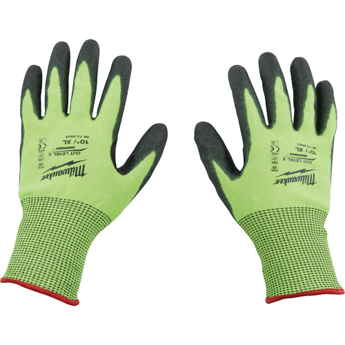 Gants &agrave; haute visibilit&eacute; enduits par trempage, Taille Petit, Calibre 15, Rev&ecirc;tement Polyur&eacute;thane, Enveloppe en Poly&eacute;thyl&egrave;ne, ASTM ANSI niveau A5 Equipex