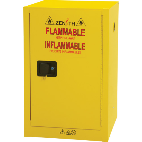 Flammable Aerosol Storage Cabinet, 12 gal., 1 Door, 23" W x 35" H x 18" D Equipex