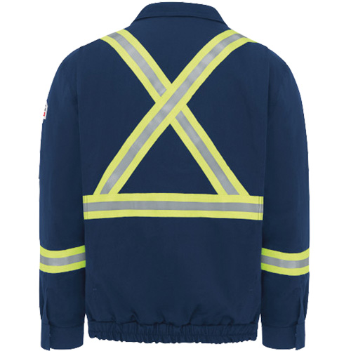 Blouson aviateur doubl&eacute; pour hommes avec garniture r&eacute;fl&eacute;chissante, Petit, Bleu marin, 29 cal/cm² Equipex
