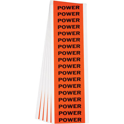 &eacute;tiquette de tension pour conduit  Power , 1/2" x 2-1/4", &eacute;toffe/Vinyle, Anglais Equipex