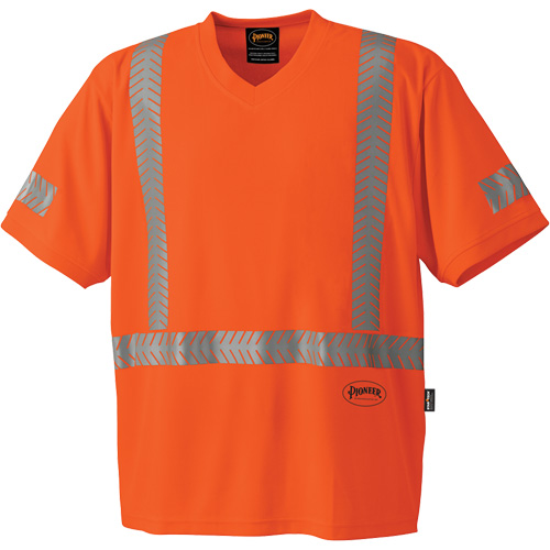 6900 CoolPass&reg; UV Protection Safety T-Shirt, 3X-Large, High Visibility Orange Equipex